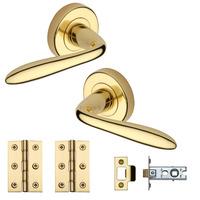 heritage brass door handle lever latch on round rose sutton design pol ...
