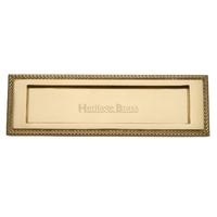 Heritage Brass Georgian Polished Brass Letter plate 10 Inch