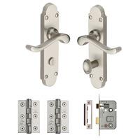 heritage brass savoy on plate privacy pack satin nickel