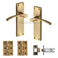 Heritage Brass Lever Latch Sophia Antique finish