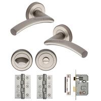 Heritage Brass Centaur Round Rose Privacy Pack Satin Nickel