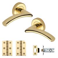 heritage brass door handle lever latch on round rose centaur design po ...
