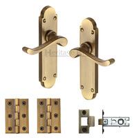 Heritage Brass Lever Latch Savoy Antique finish