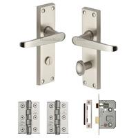 heritage brass victoria on plate privacy pack satin nickel