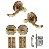 Heritage Brass Bedford Round Rose Privacy Pack Antique finish