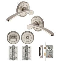 heritage brass sophia round rose privacy pack satin nickel