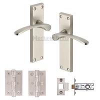 Heritage Brass Lever Latch Sophia Satin Nickel