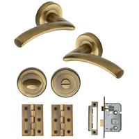 Heritage Brass Centaur Round Rose Privacy Pack Antique finish