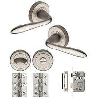 heritage brass sutton round rose privacy pack satin nickel