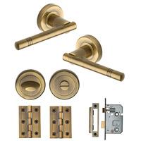 Heritage Brass Alicia Round Rose Privacy Pack Antique finish