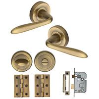 Heritage Brass Sutton Round Rose Privacy Pack Antique finish