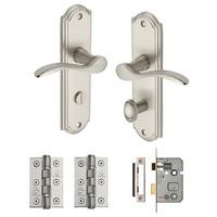 heritage brass howard on plate privacy pack satin nickel