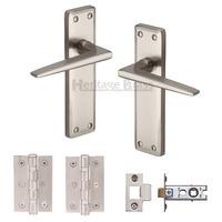 Heritage Brass Lever Latch Kendal Satin Nickel