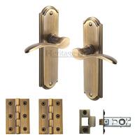 heritage brass lever latch howard antique finish