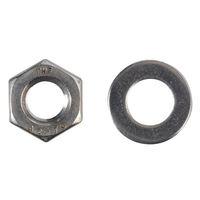 hexagonal nuts washers a2 stainless steel m12 forge pack 6