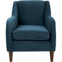 helena armchair plush teal velvet