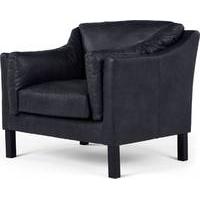 hendrix armchair black premium leather