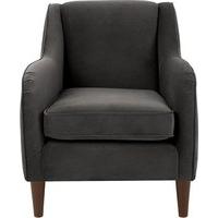 Helena Armchair, Plush Asphalt Velvet