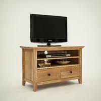 hereford rustic oak small tv unit