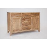 hereford oak large 2 door 6 drawer sideboard