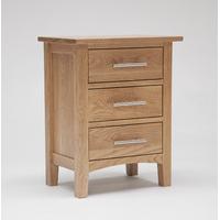 Hereford Oak 3 Drawer Bedside Cabinet