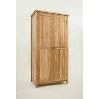 hereford rustic oak full hanging wardrobe