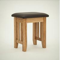 hereford rustic oak dressing table stool