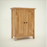 Hereford Rustic Oak 2 Door Cupboard/Shoe Cabinet