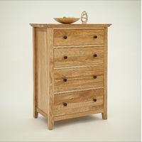 hereford rustic oak 4 drawer medium chest