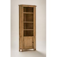 hereford rustic oak corner display cabinet