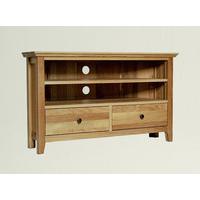 hereford rustic oak corner tv unit