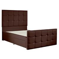 Henderson Brown Double Bed Frame 4ft 6 with 4 drawers