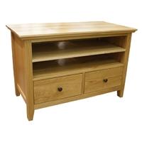 hereford rustic oak small tv unit