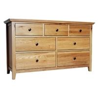 hereford rustic oak 3 over 4 drawer chest