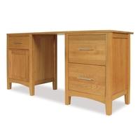 hereford oak double pedestal desk