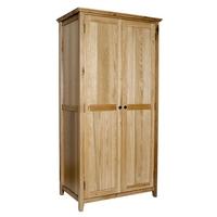 hereford rustic oak full hanging wardrobe