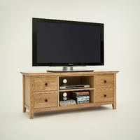 hereford rustic oak wide tv unit