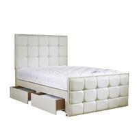 henderson cream superking bed and mattress set 6ft no drawers