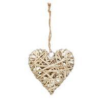 Heart Wicker Ornament