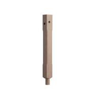 hemlock pre drilled stop chamfer corner newel post w82mm l725mm