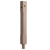 hemlock pre drilled stop chamfer top newel post w82mm l725mm