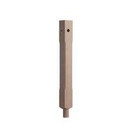 hemlock pre drilled stop chamfer bottom newel post w82mm l725mm