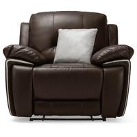 Henry Manual Leather Reclining Armchair Brown