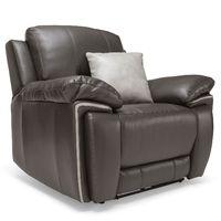 Henry Manual Leather Reclining Armchair Black