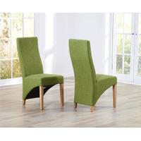 Henley Green Fabric Dining Chairs (Pair)