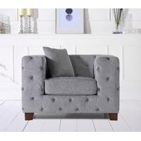 heidi chesterfield grey plush armchair