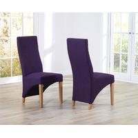 henley purple fabric dining chairs pair