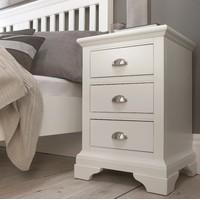 Heronford White 3 Drawer Bedside Chest