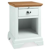 Heronford Oak and Ivory 1 Drawer Lamp Table