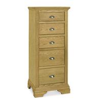 Heronford Oak Tall 5 Drawer Chest